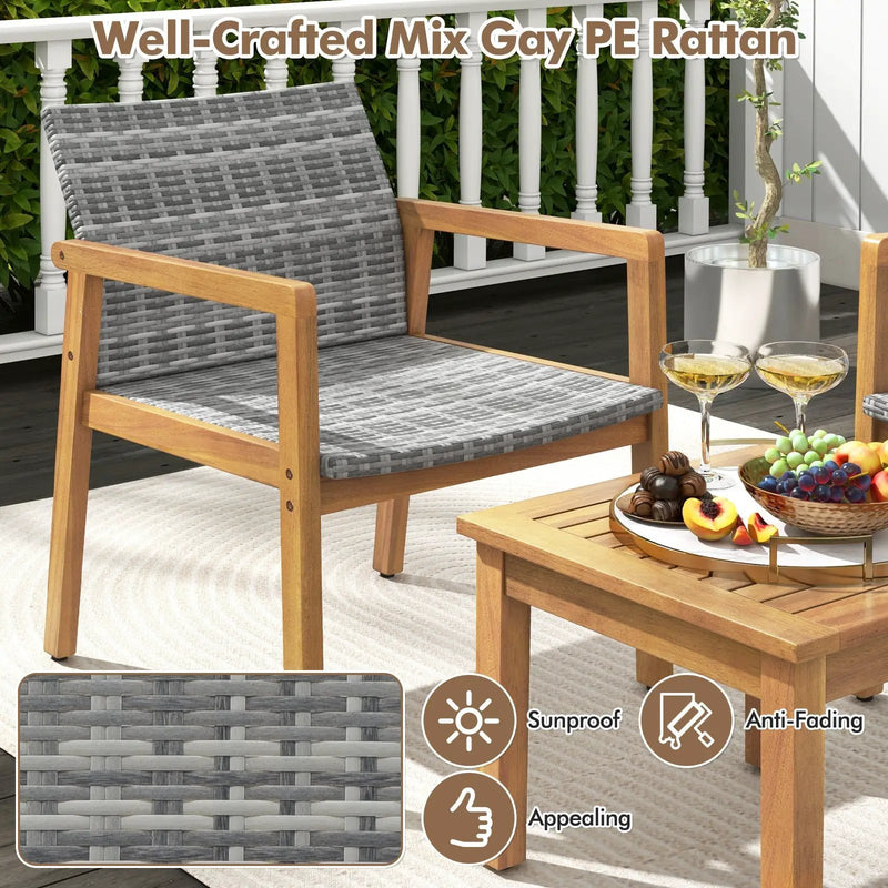 3 Pieces Patio Furniture Set with Chair by DirectDeals