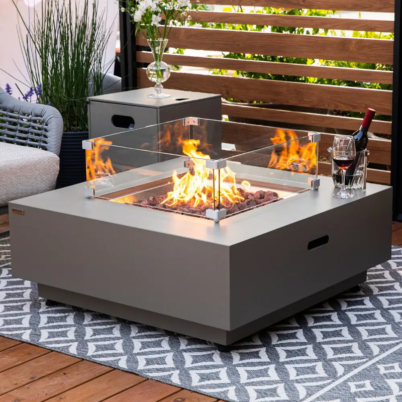 Propane Fire Pit Table Outdoor 50,000 BTU Firepits for Outside CSA Certified by EnvelorHome