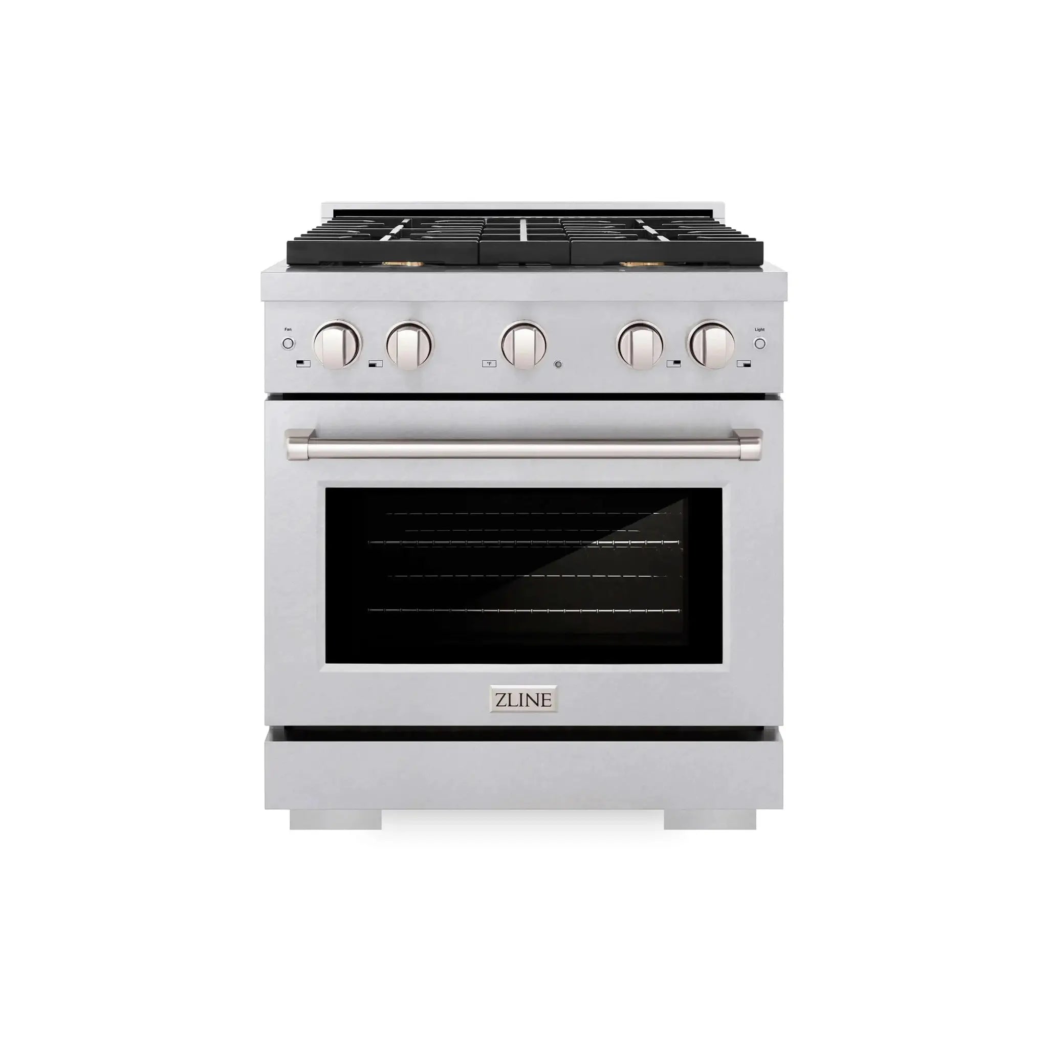 ZLINE 30"Paramount Dual Fuel Range DuraSnow® Brass Burners SDRS-BR-30 by Farmhouse Kitchen and Bath