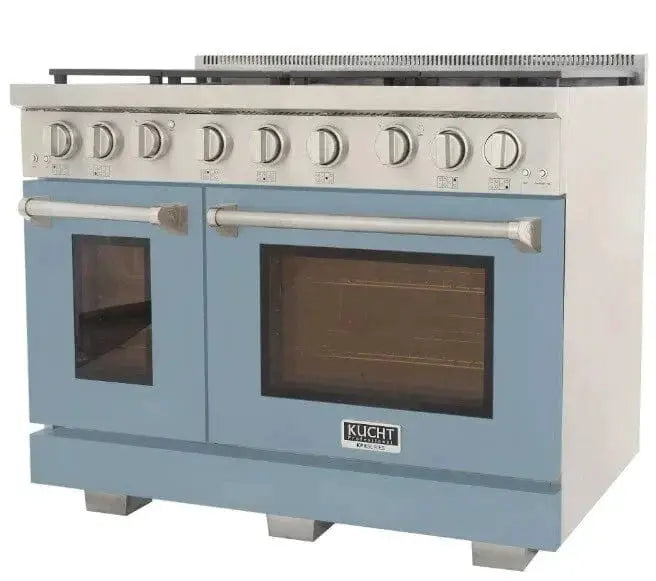 Kucht 48" Freestanding Professional Gas Range KFX4800X-LB by Farmhouse Kitchen and Bath
