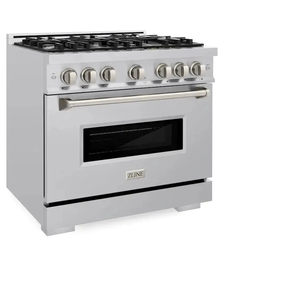 ZLINE 36" Dual Fuel Range, Gas Cooktop, Electric Convection Oven Stainless Steel, CDR36 by Farmhouse Kitchen and Bath