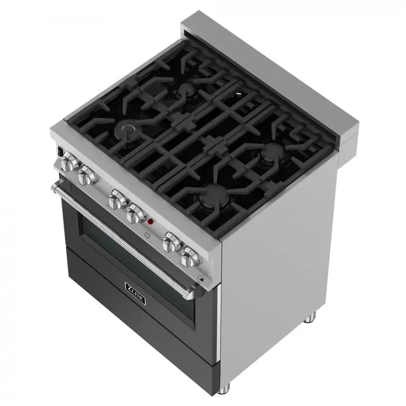 ZLINE 30" Bundle Range RAS-BLM-30 & Range Hood 8654BLM-30, 2KP-RASBLMRH30 by Farmhouse Kitchen and Bath