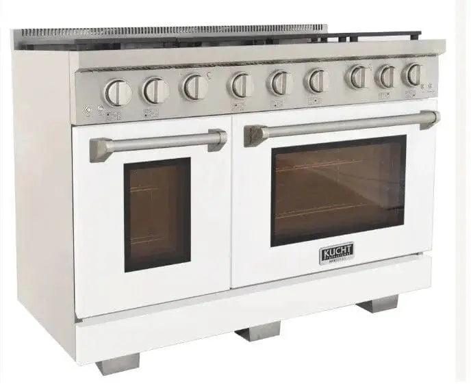 Kucht 48" Freestanding Professional Gas Range KFX4800X-W by Farmhouse Kitchen and Bath