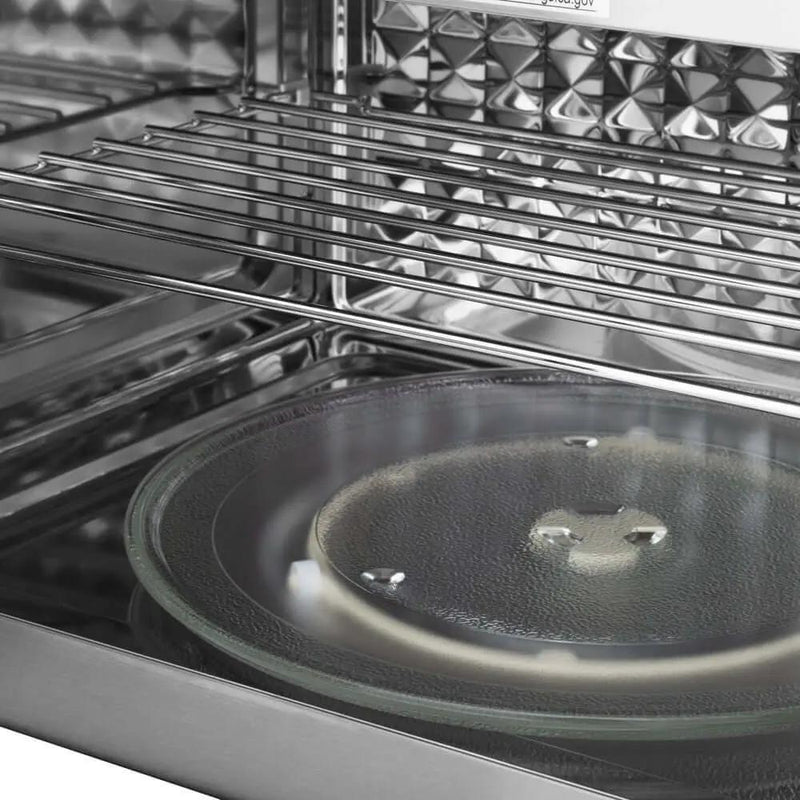 ZLINE 30" Recirculating Over the Range Convection Microwave with Traditional Handle and Charcoal Filters in Fingerprint Resistant SS MWO-OTRCFH-30-SS by Farmhouse Kitchen and Bath