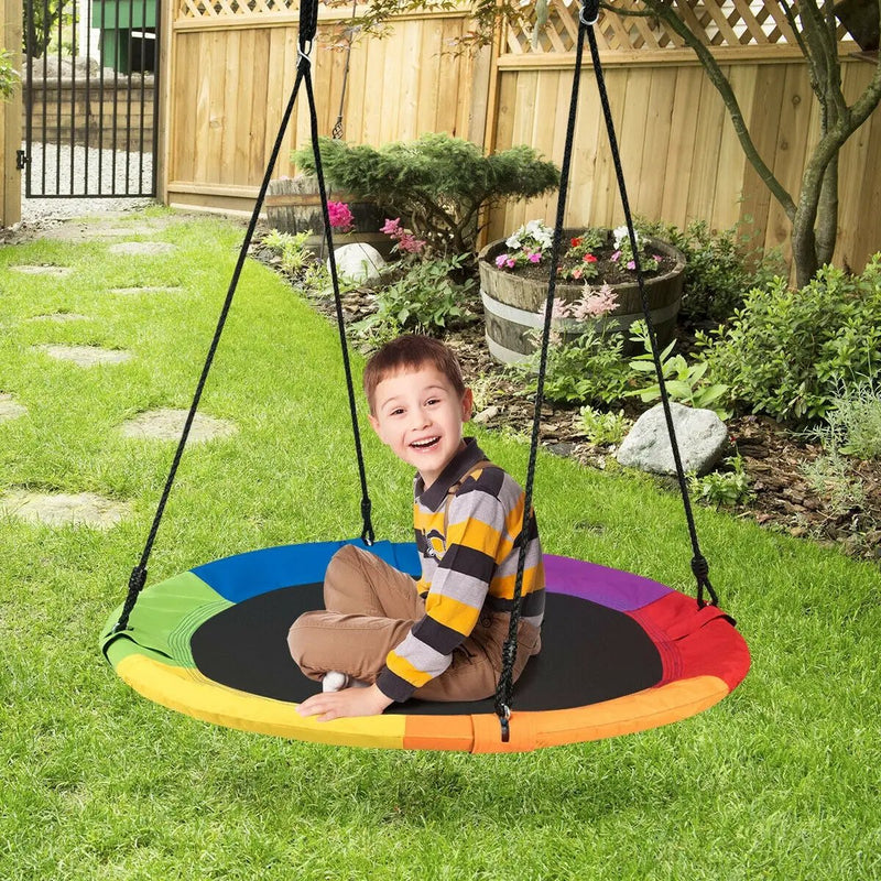40 Inch Flying Saucer Tree Swing Outdoor Play for Kids by DirectDeals