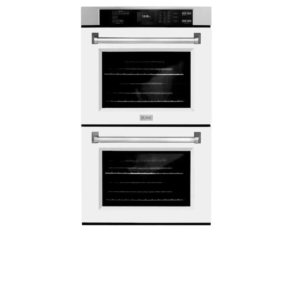 ZLINE 30"Professional True Convection Double Wall Oven, Air Fry, Self Clean, White Mattel WAD-WM-30 by Farmhouse Kitchen and Bath