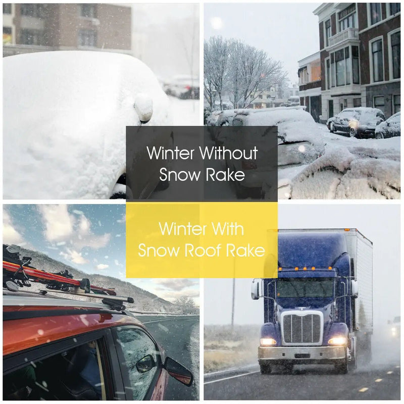 21FT Telescoping Snow Roof Rake Aluminum Tube Non-Slip Handle by DirectDeals
