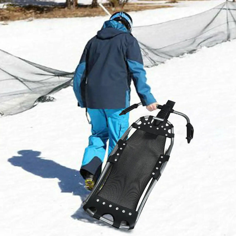 Snow Racer Sled with Textured Grip Handles and Mesh Seat by DirectDeals