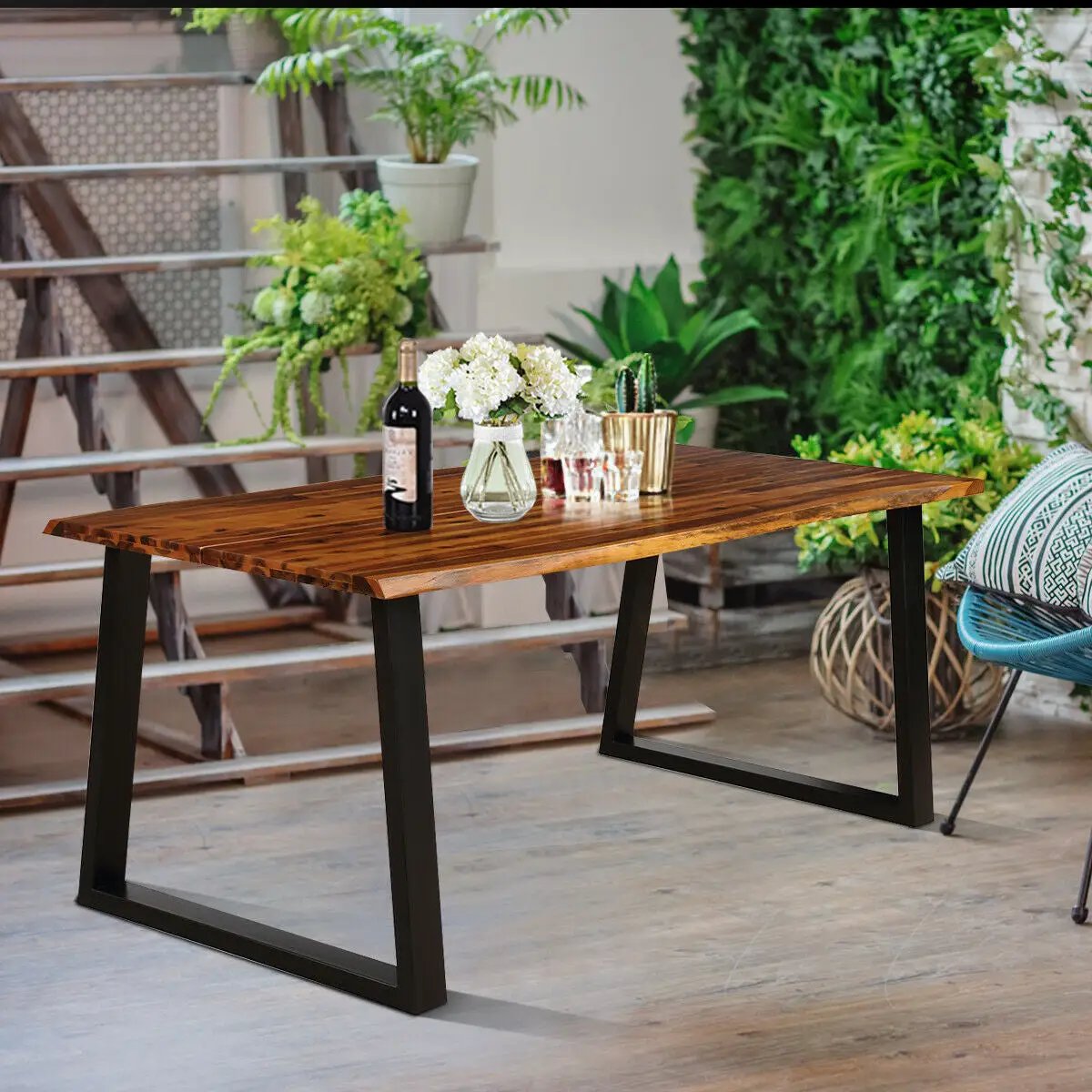 Rectangular Acacia Wood Dining Table by DirectDeals