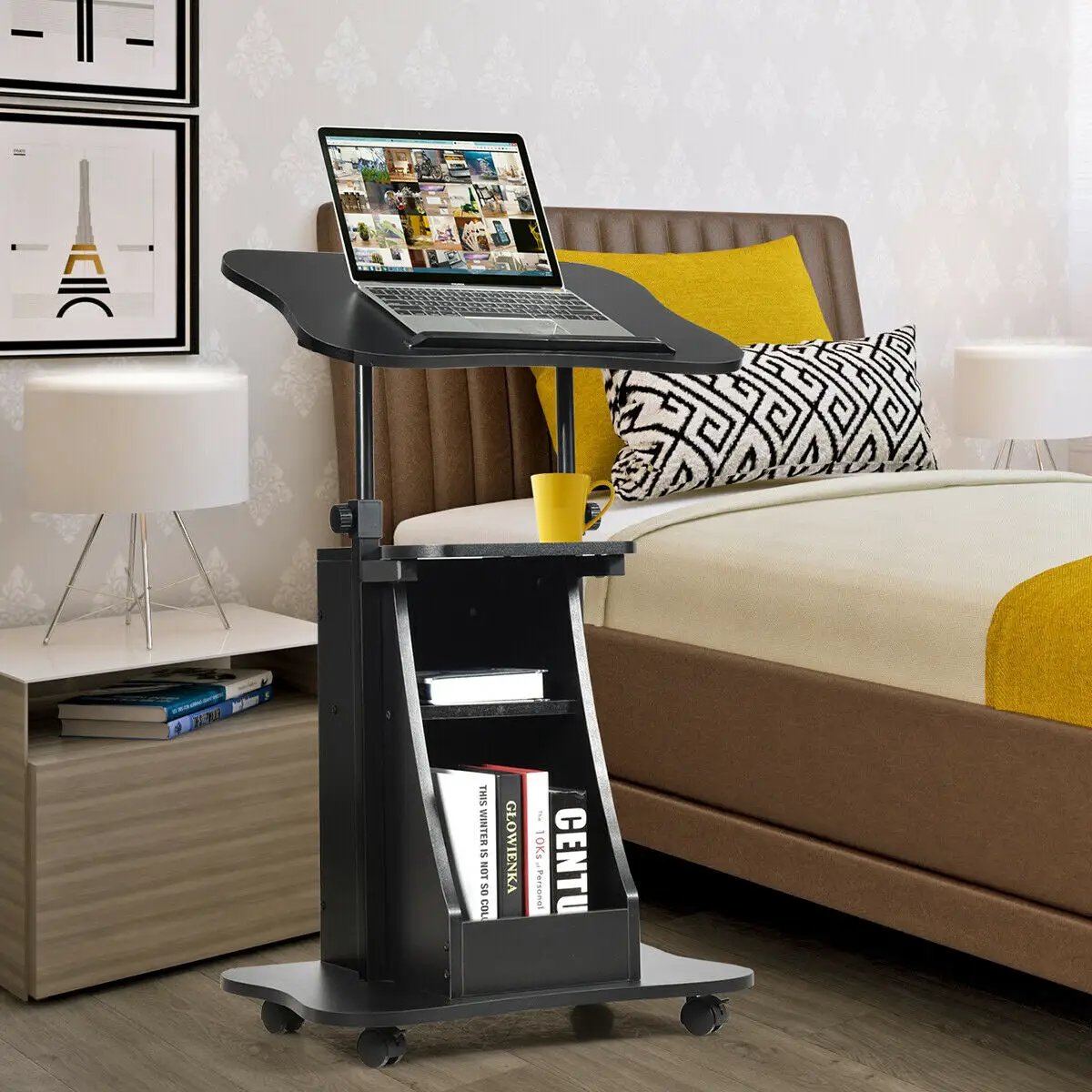 Sit-to-Stand Laptop Desk Cart Height Adjustable with Storage, photo 6 of 11