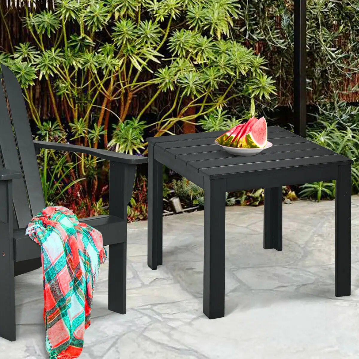 Wooden Square Patio Coffee Bistro Table, photo 11 of 16