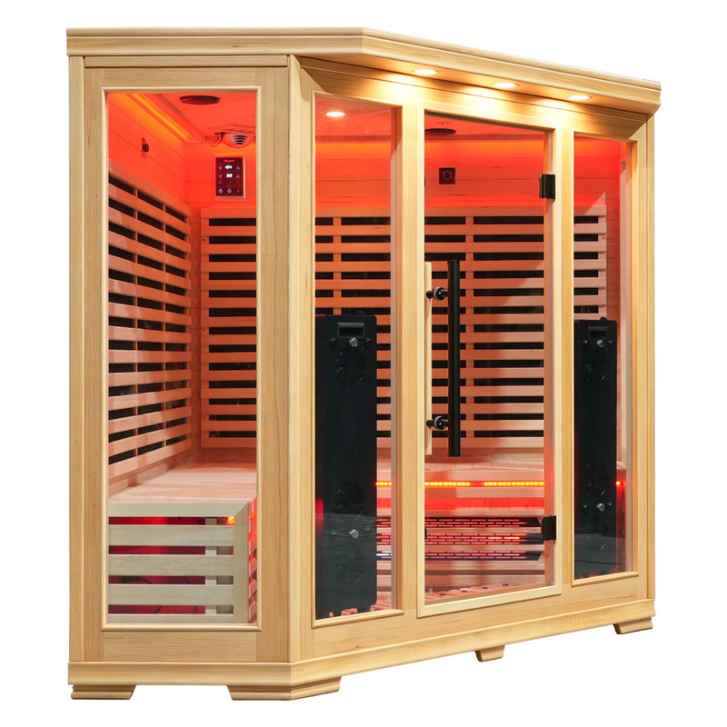 Blisspod I Vienna RED I All-In-One - Full Spectrum + Red Light Therapy I Indoor Corner Premium Sauna I 4-5 Person, photo 4 of 20