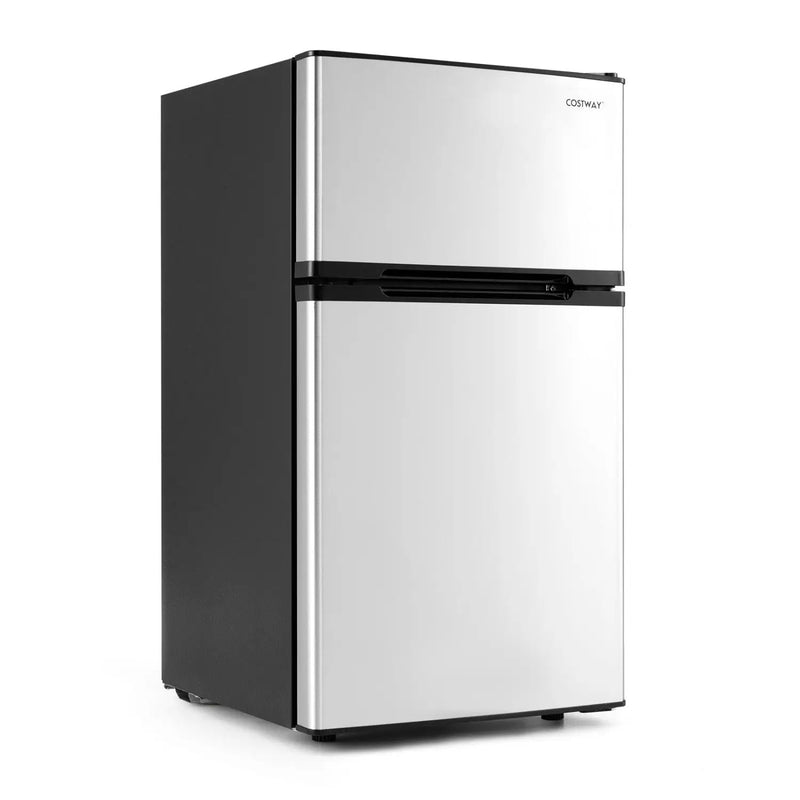3.2 Cu.Ft Mini Fridge with Freezer Double Door Small Refrigerator with Adjustable Thermostat by DirectDeals