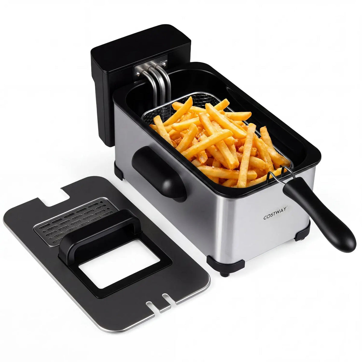 3.2-Qt Electric Deep Fryer with 1700W LED Touch Screen and Enamel Oil Tank, photo 3 of 4