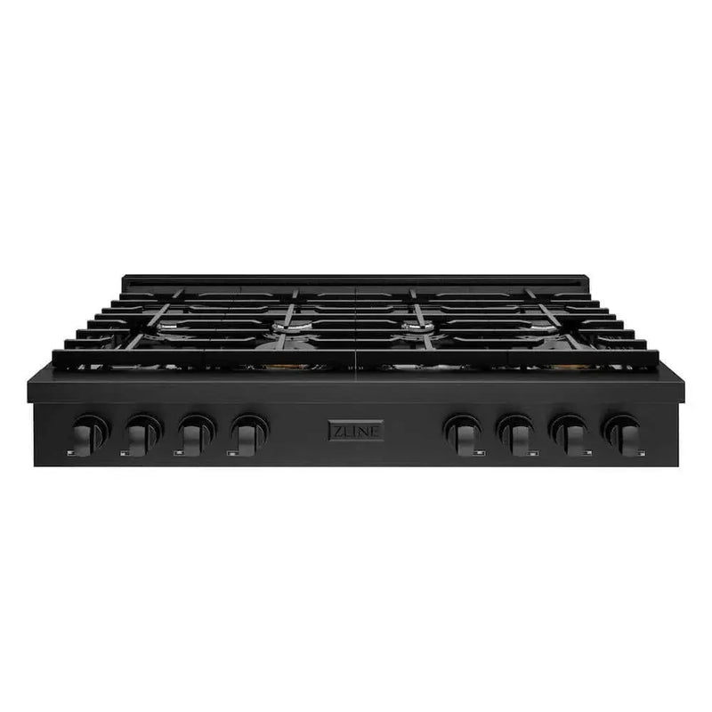 ZLINE 48" Paramount Gas Rangetop Black Stainless Steel SRTB-48 by Farmhouse Kitchen and Bath