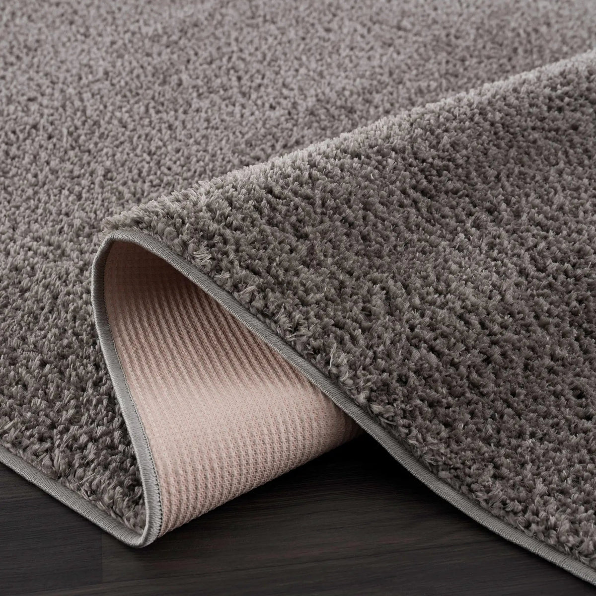 Judy Solid Dark Gray Washable Shag Rug - Clearance, photo 4 of 14