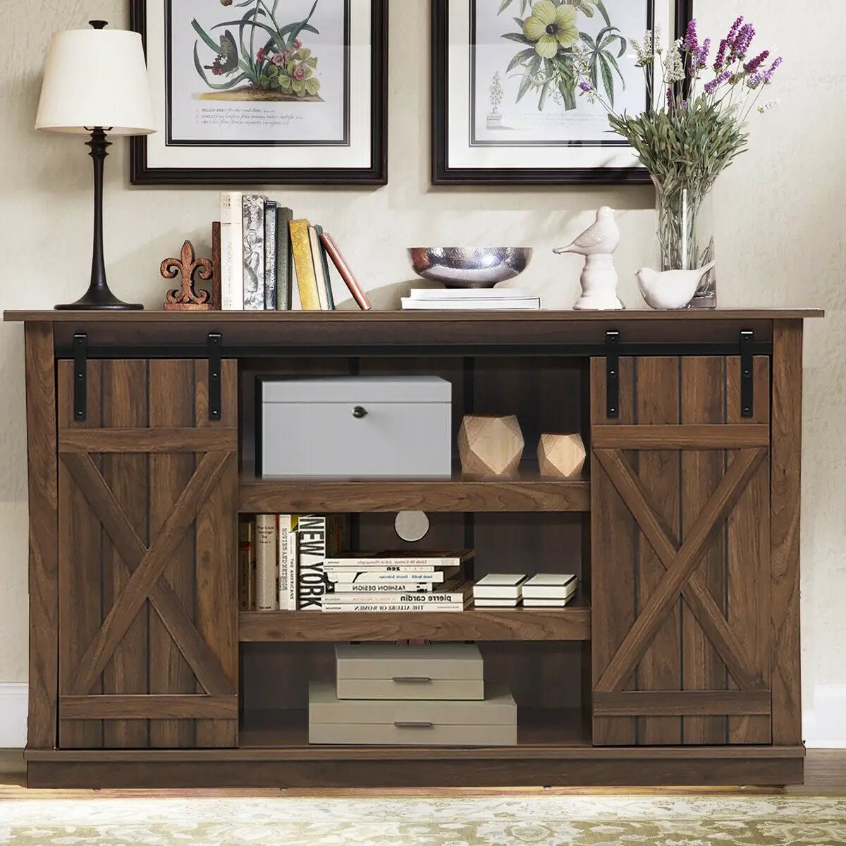 Sliding Barn TV Stand Console Table, photo 13 of 16