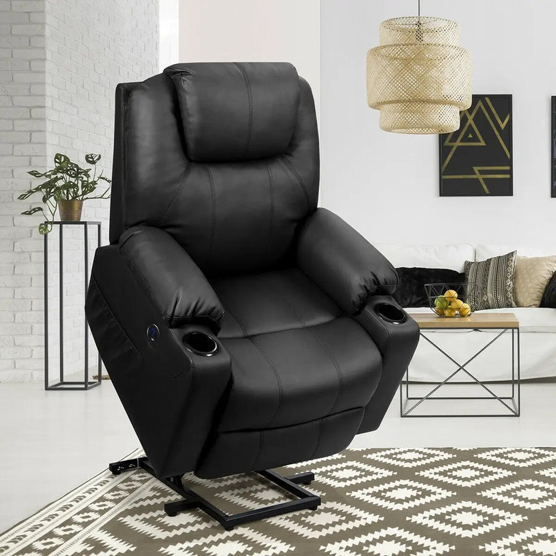 Electric Power Lift Leather Massage Sofa by DirectDeals