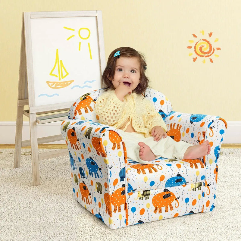 Kids Elephant Upholstered Sofa with Armrest by DirectDeals