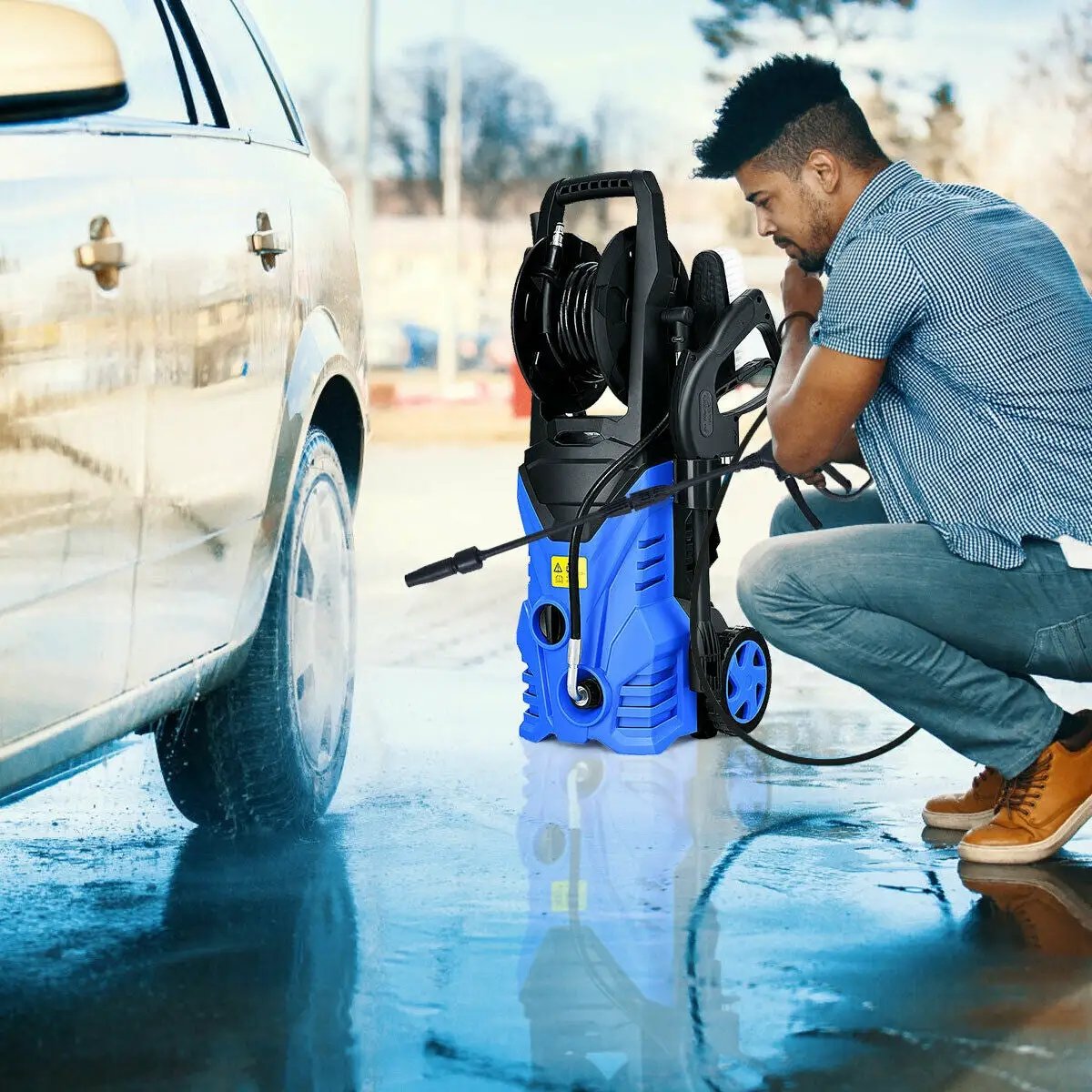 1800W 2030PSI Electric Pressure Washer Cleaner with Hose Reel, photo 2 of 9