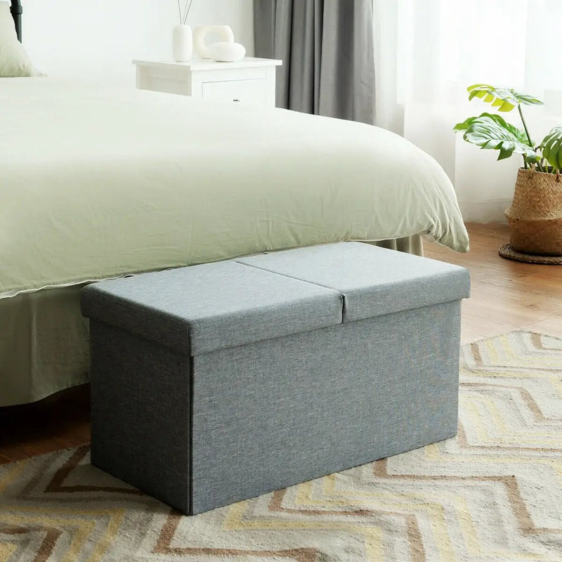 30 Inch Folding Storage Ottoman with Lift Top by DirectDeals