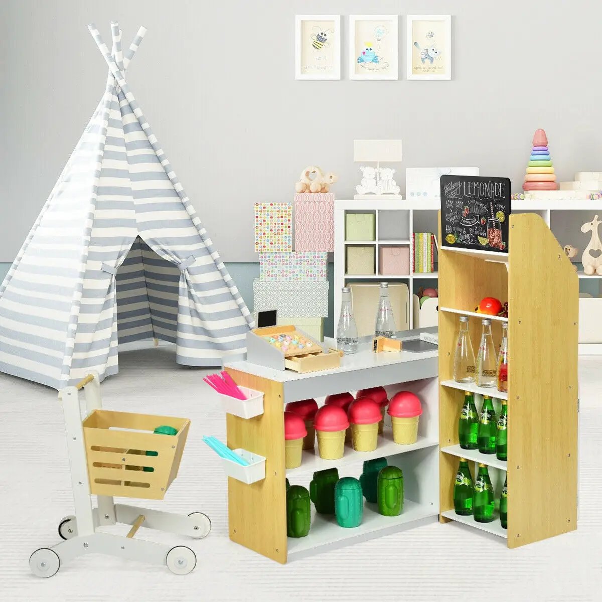 Grocery Store Playset Pretend Play Supermarket Shopping Set by DirectDeals