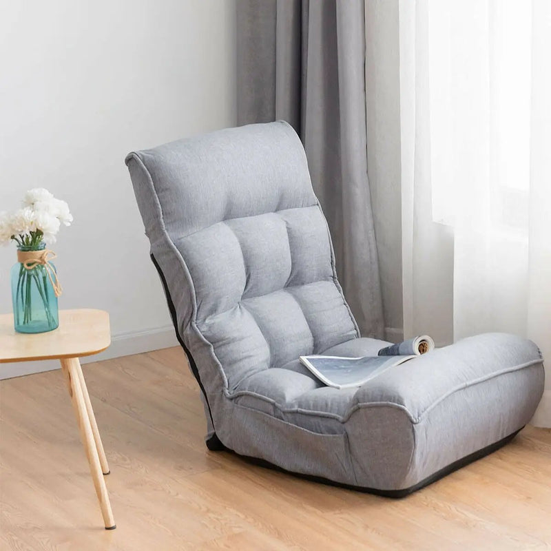 4-Position Adjustable Floor Chair Folding Lazy Sofa by DirectDeals