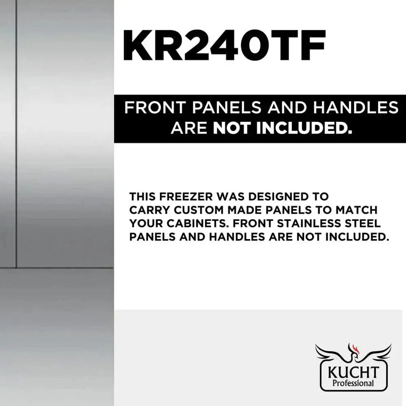 Kucht 24" Built-In Panel Ready Refrigerator Column KR240TR by Farmhouse Kitchen and Bath