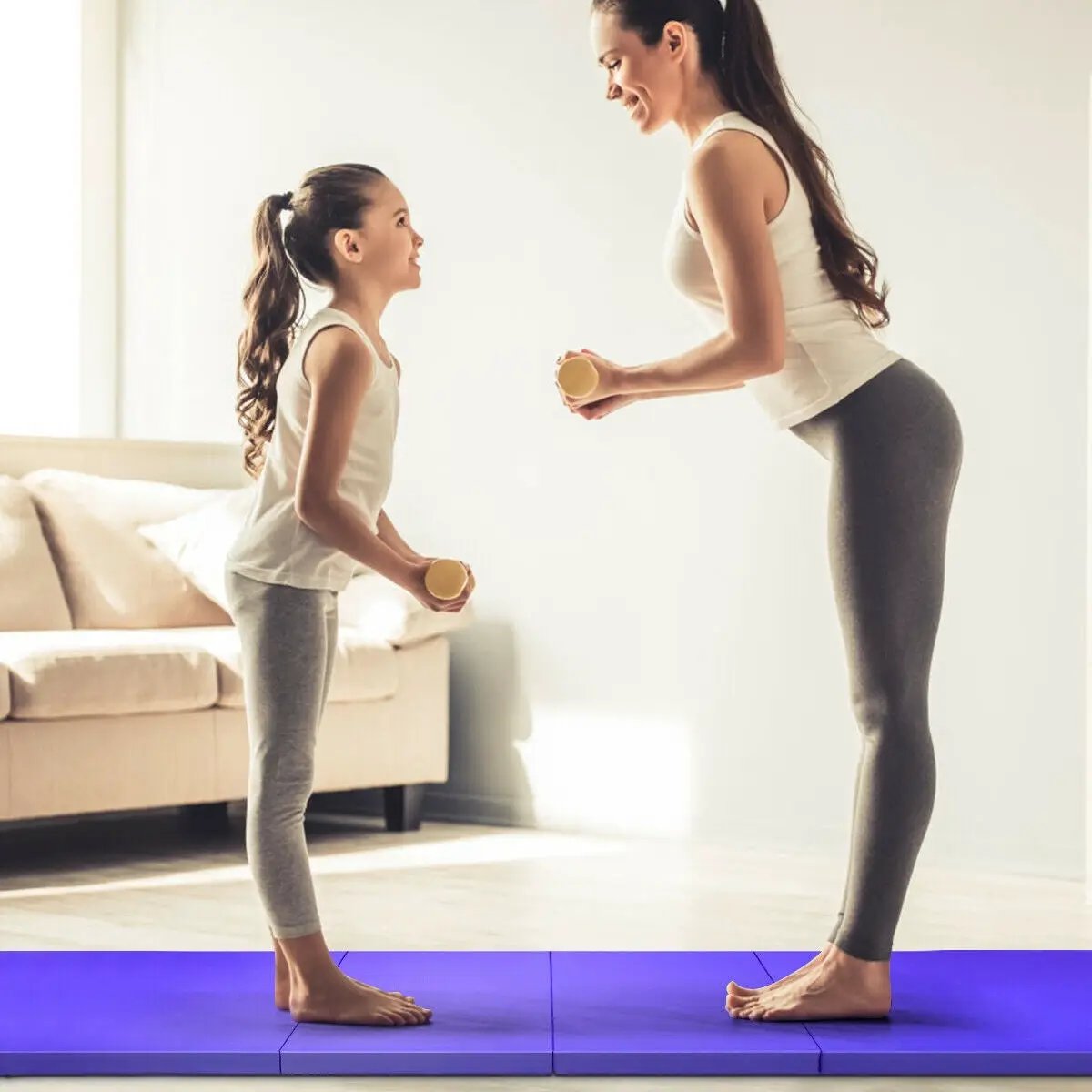 4 Feet x 10 Feet x 2 Inch Folding Gymnastics Tumbling Gym Mat, photo 3 of 24
