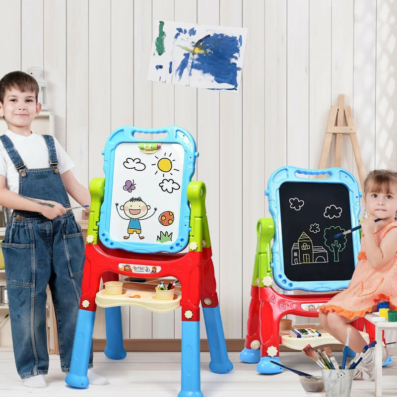 Height Adjustable Kids Art Easel Magnetic Double Sided Board by DirectDeals