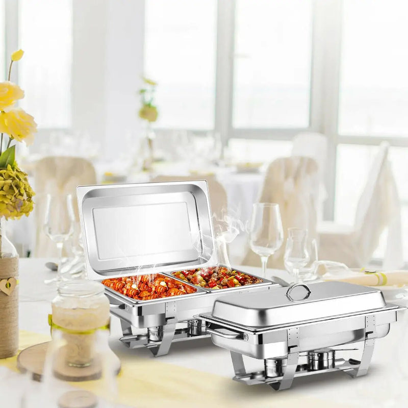 2 Packs Stainless Steel Full-Size Chafing Dish by DirectDeals