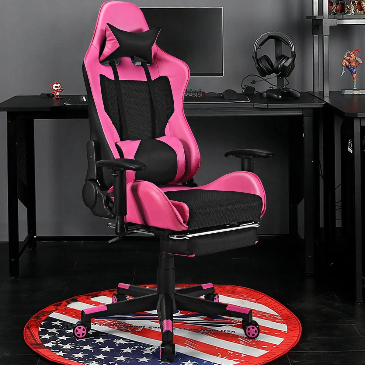 PU Leather Gaming Chair with USB Massage, photo 6 of 12