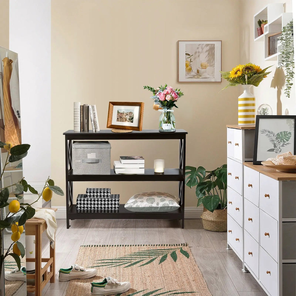 3-Tier Console X-Design Sofa Side Accent Table, photo 17 of 24