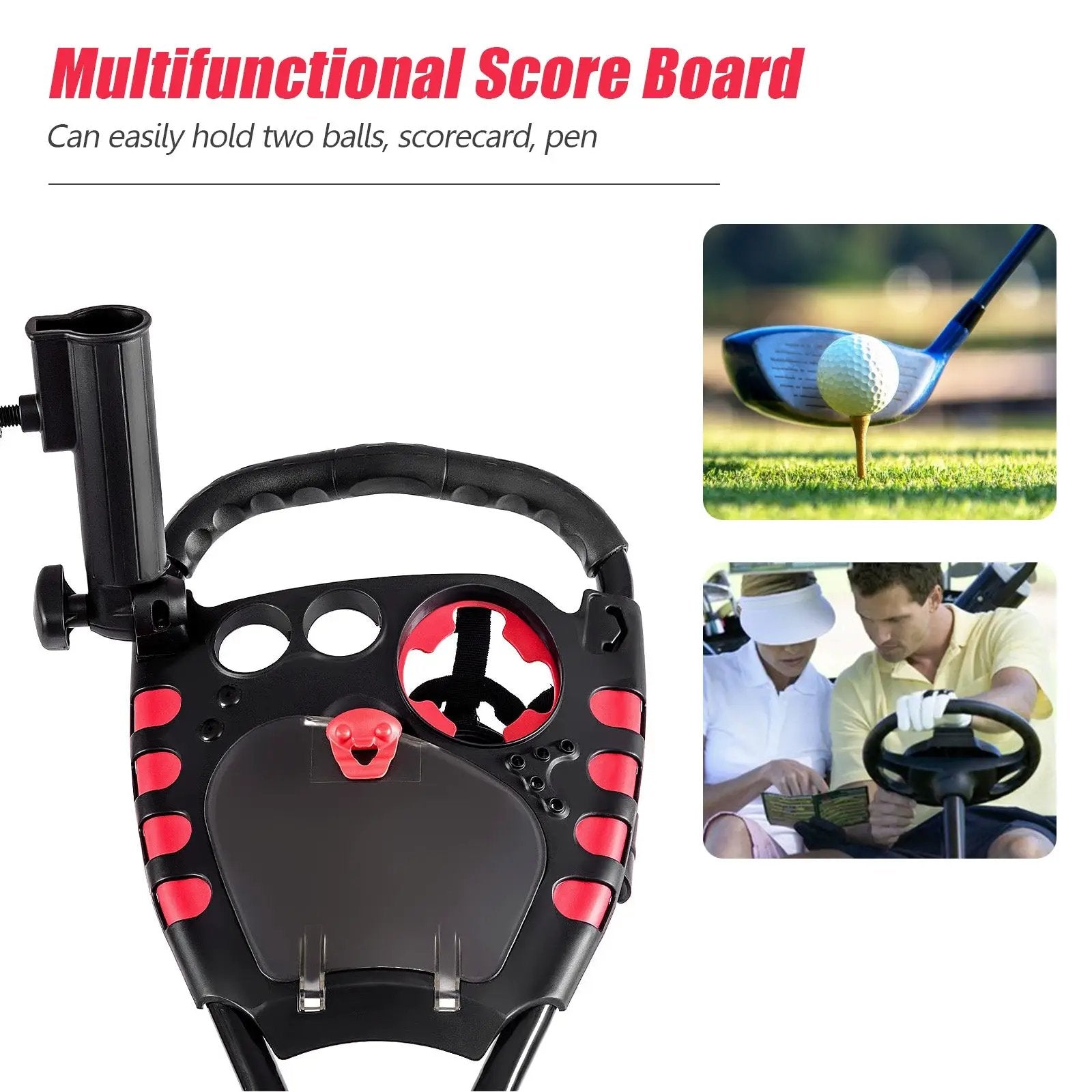4 Wheel Folding Golf Pull Push Cart Trolley by DirectDeals