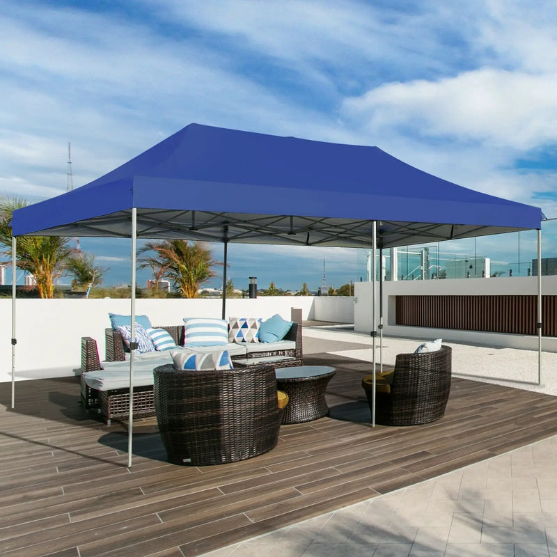 10 x 20 Feet Adjustable Folding Heavy Duty Sun Shelter with Carrying Bag by DirectDeals