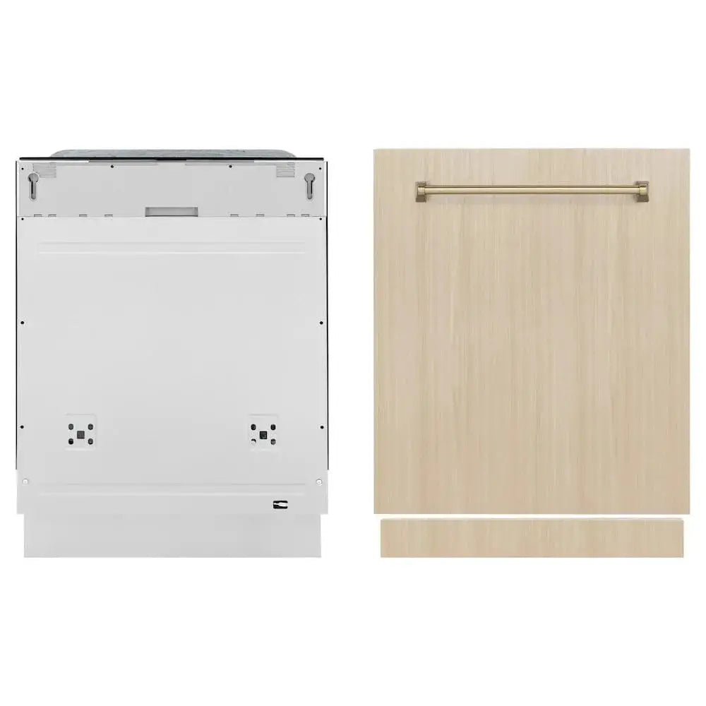 ZLINE Autograph Edition 24" Tall Tub Dishwasher, Custom Panel Ready, Gold DWMTZ-24-G by Farmhouse Kitchen and Bath