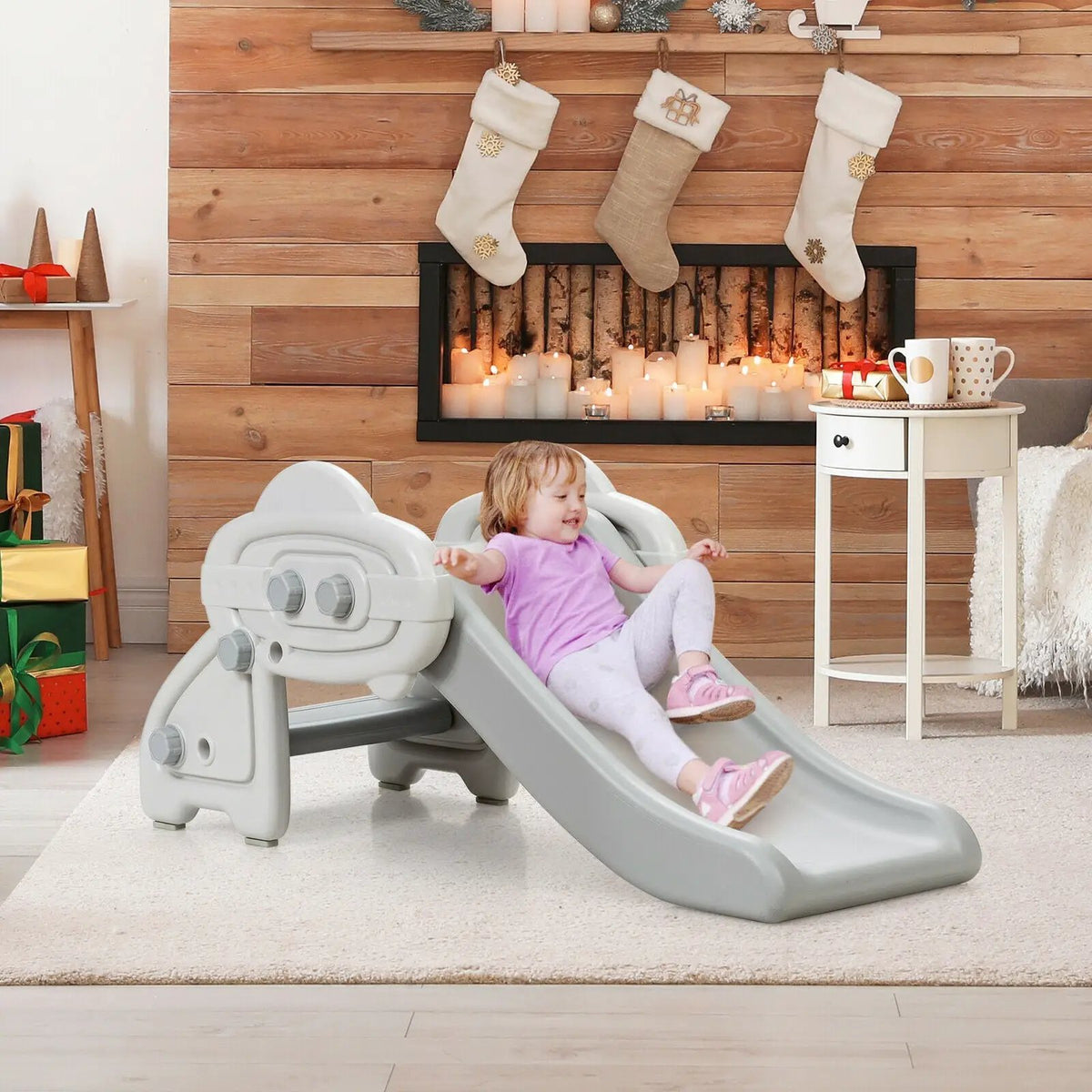Freestanding Baby Mini Play Climber Slide Set with HDPE anf Anti-Slip Foot Pads, photo 3 of 16