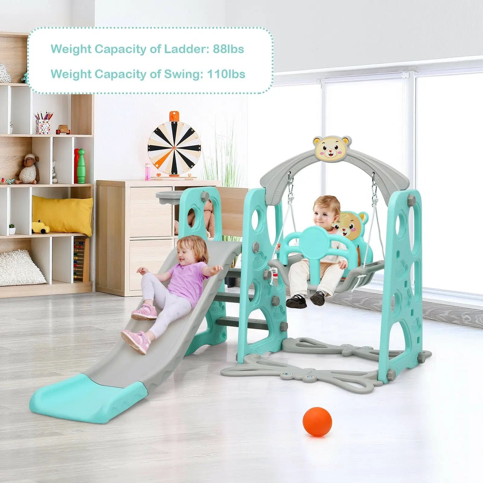 3 in 1 Toddler Climber and Swing Set Slide Playset by DirectDeals