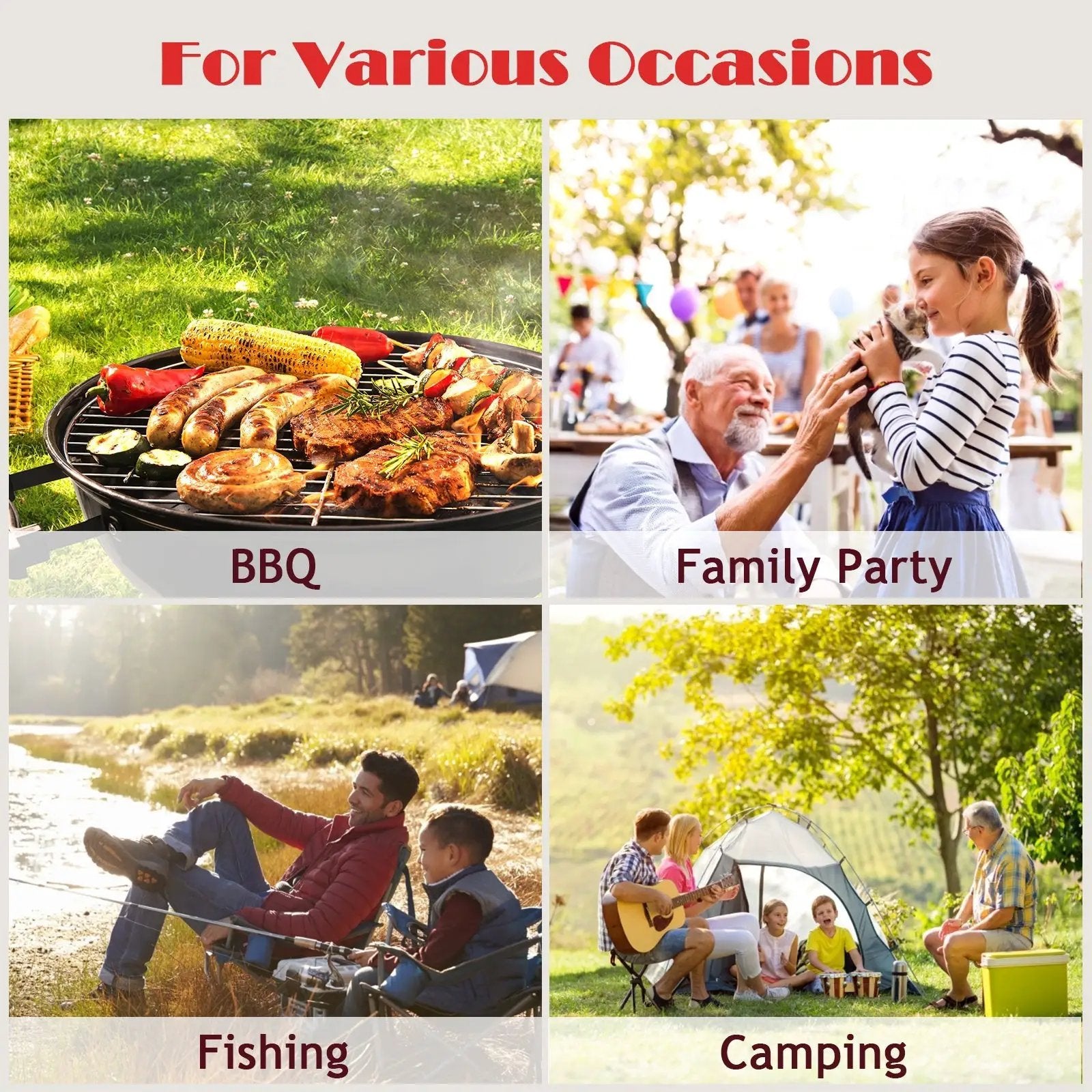 Folding Camping Table with Storage Organizer by DirectDeals