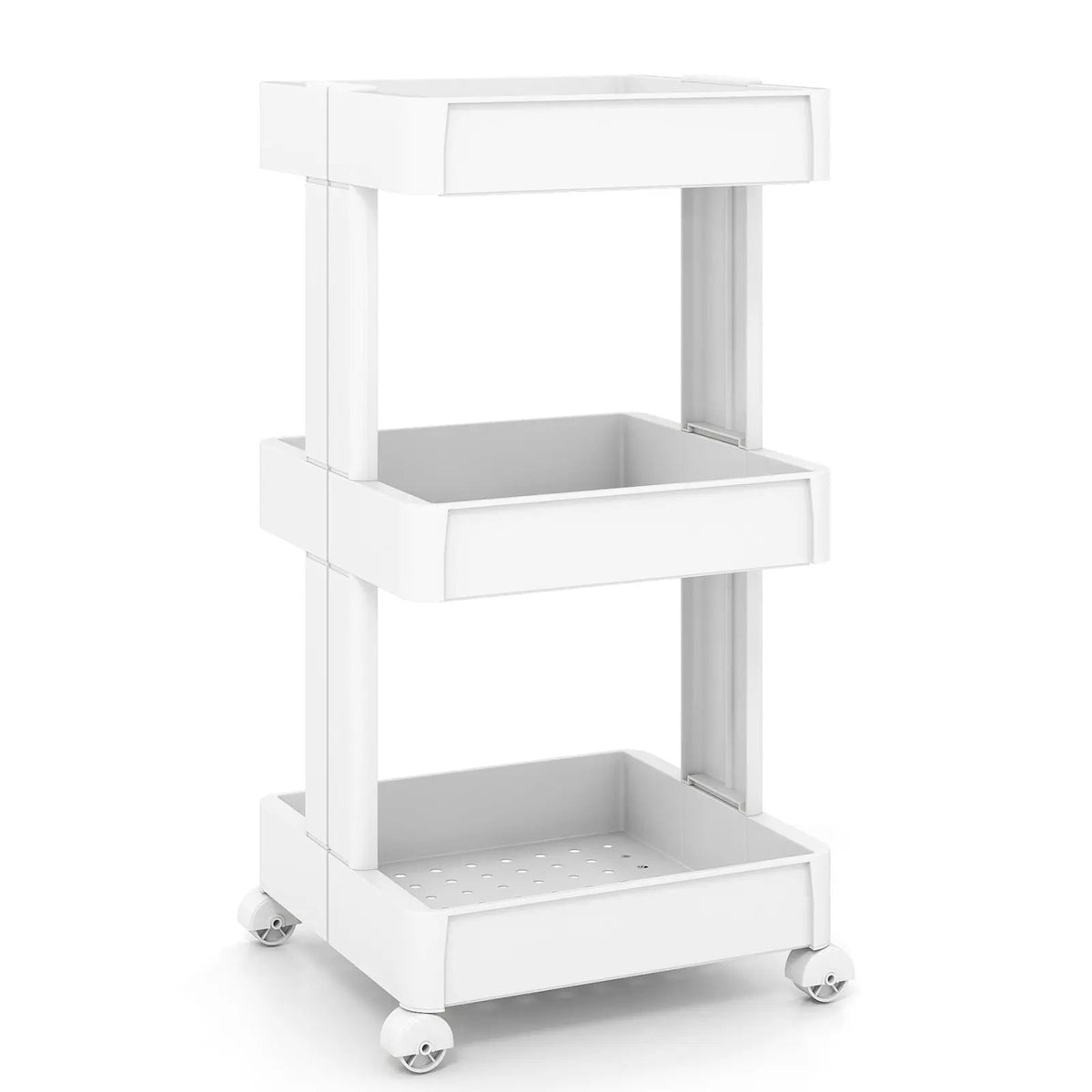 Rolling Utility Cart with Detachable Trays - 3/4 Tier, photo 3 of 16