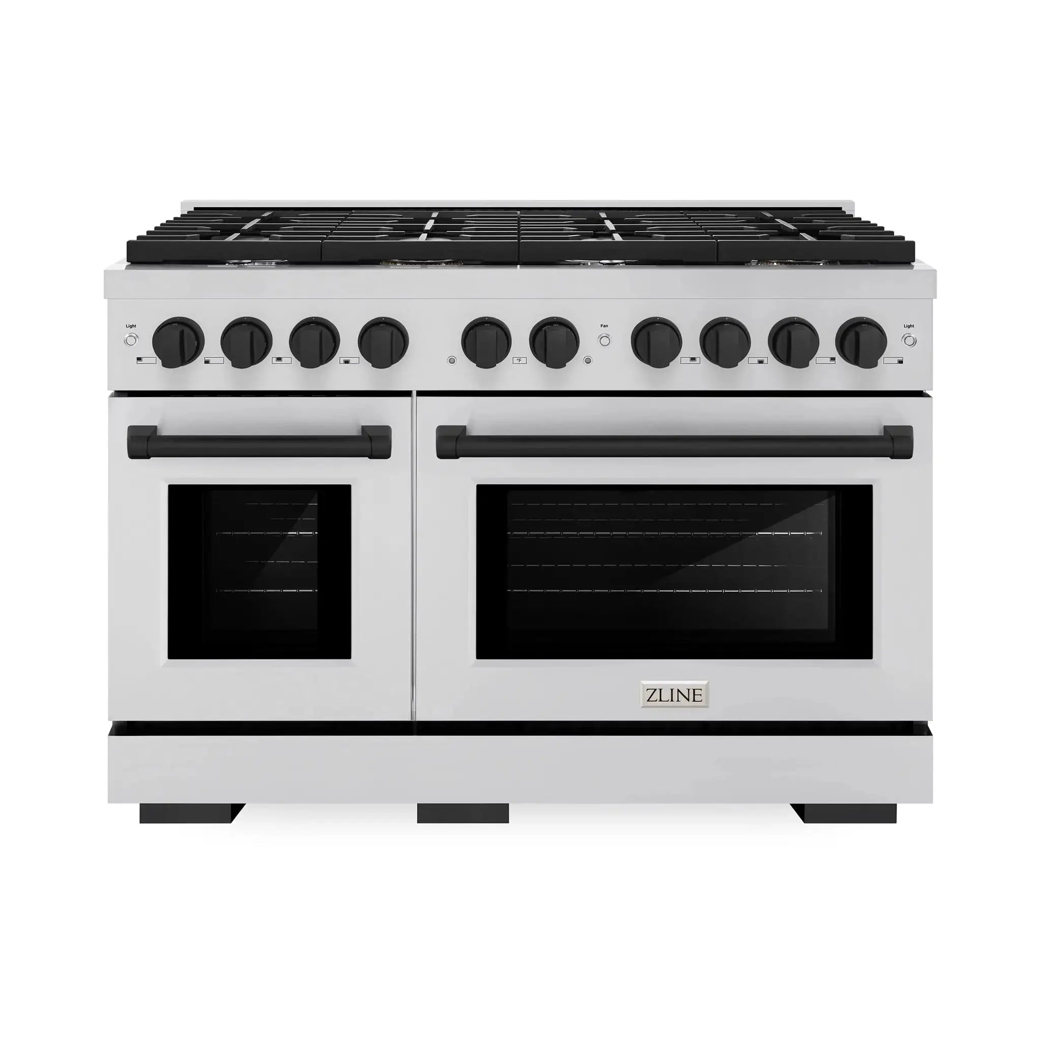 ZLINE 48"Paramount Dual Fuel Range Stainless Steel Matte Black SDRZ-48-MB by Farmhouse Kitchen and Bath