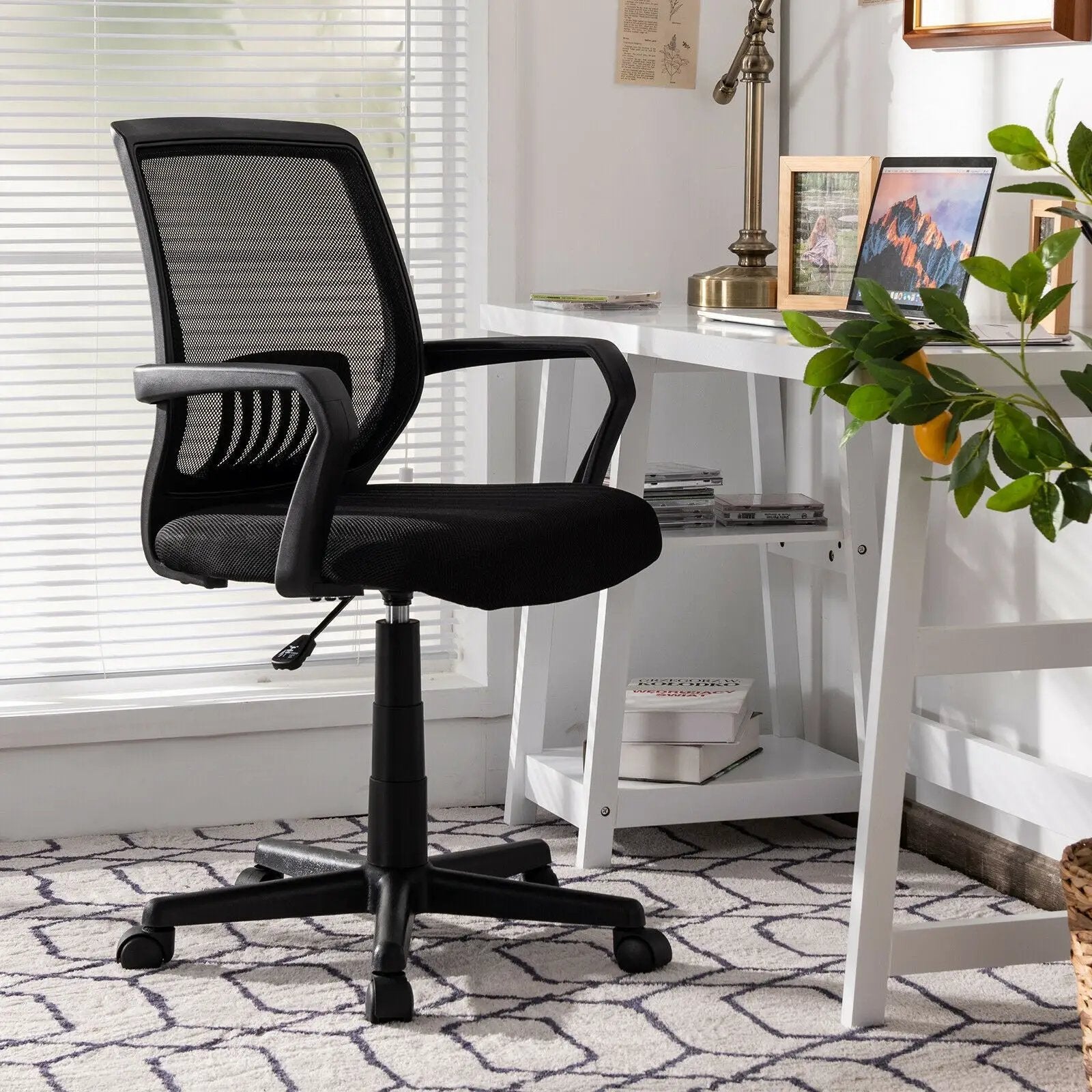 Mid-Back Mesh Height Adjustable Executive Chair with Lumbar Support by DirectDeals