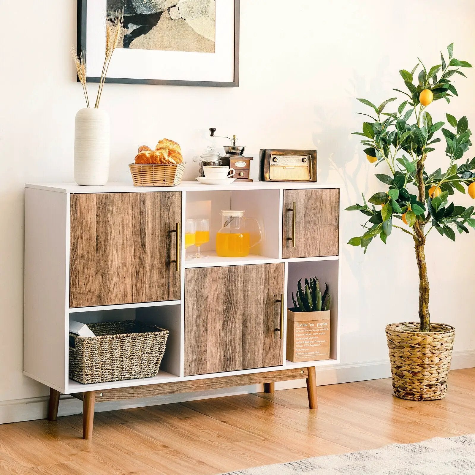 Sideboard Storage Cabinet with Storage Compartments by DirectDeals