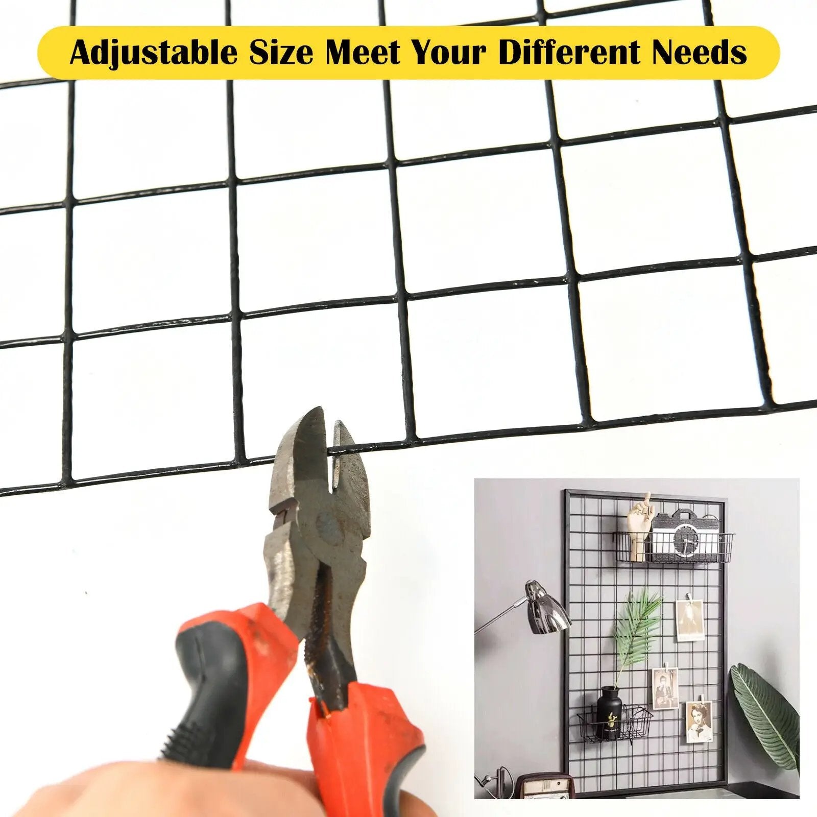 36 x 50 Inch Hardware Cloth 16 Gauge Black Vinyl Coated Welded Wire Mesh 1.5 Inch by DirectDeals