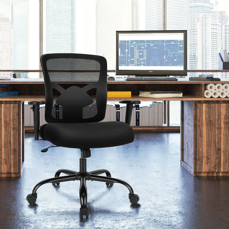 400LBS Mesh Big and Tall Office Chair Swivel Task Chair by DirectDeals