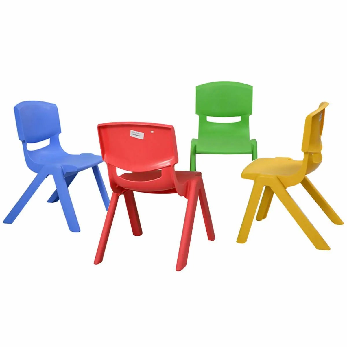 4-pack Colorful Stackable Plastic Children Chairs by DirectDeals