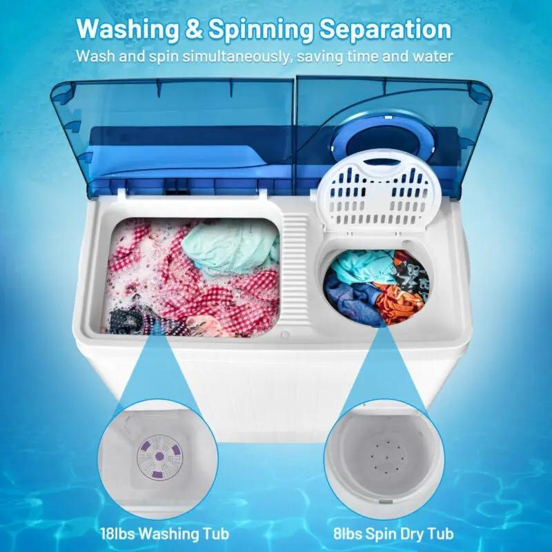 26 Pound Portable Semi-automatic Washing Machine with Built-in Drain Pump, photo 8 of 9