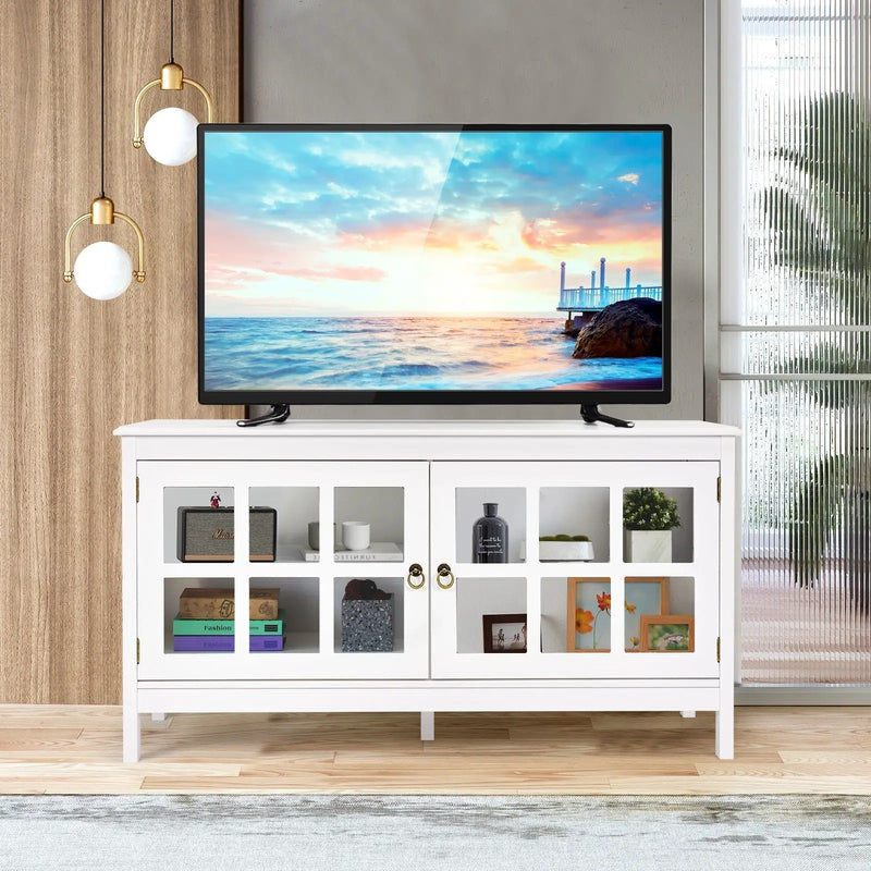 50 Inch Modern Wood Large TV Stand Entertainment Center for TV by DirectDeals
