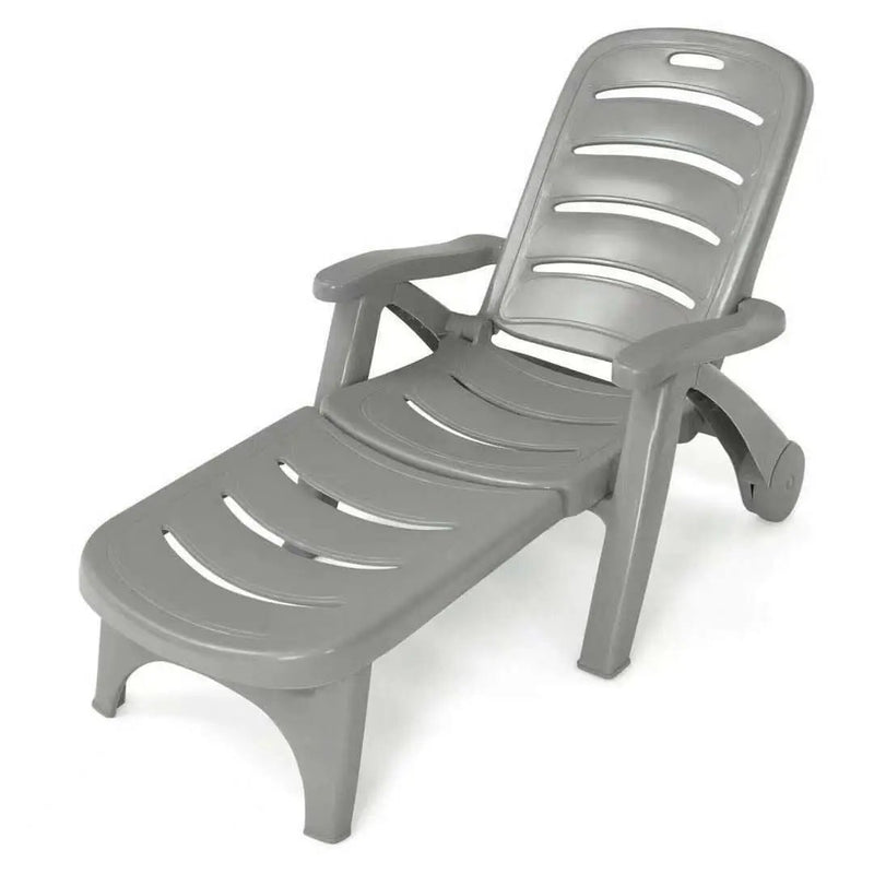 5 Position Adjustable Folding Lounger Chaise Chair by DirectDeals