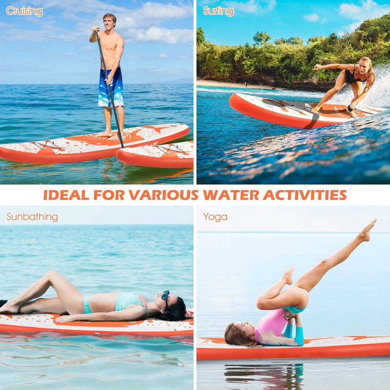Inflatable Stand Up Paddle Board with Backpack Aluminum Paddle Pump by DirectDeals